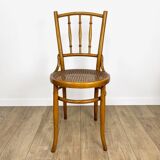 Paire de chaises bistrot cannées Mundus Ungvar Ungarn 1900