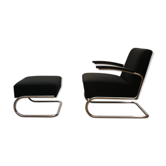 Lounge chair and ottoman by Thonet, model 411