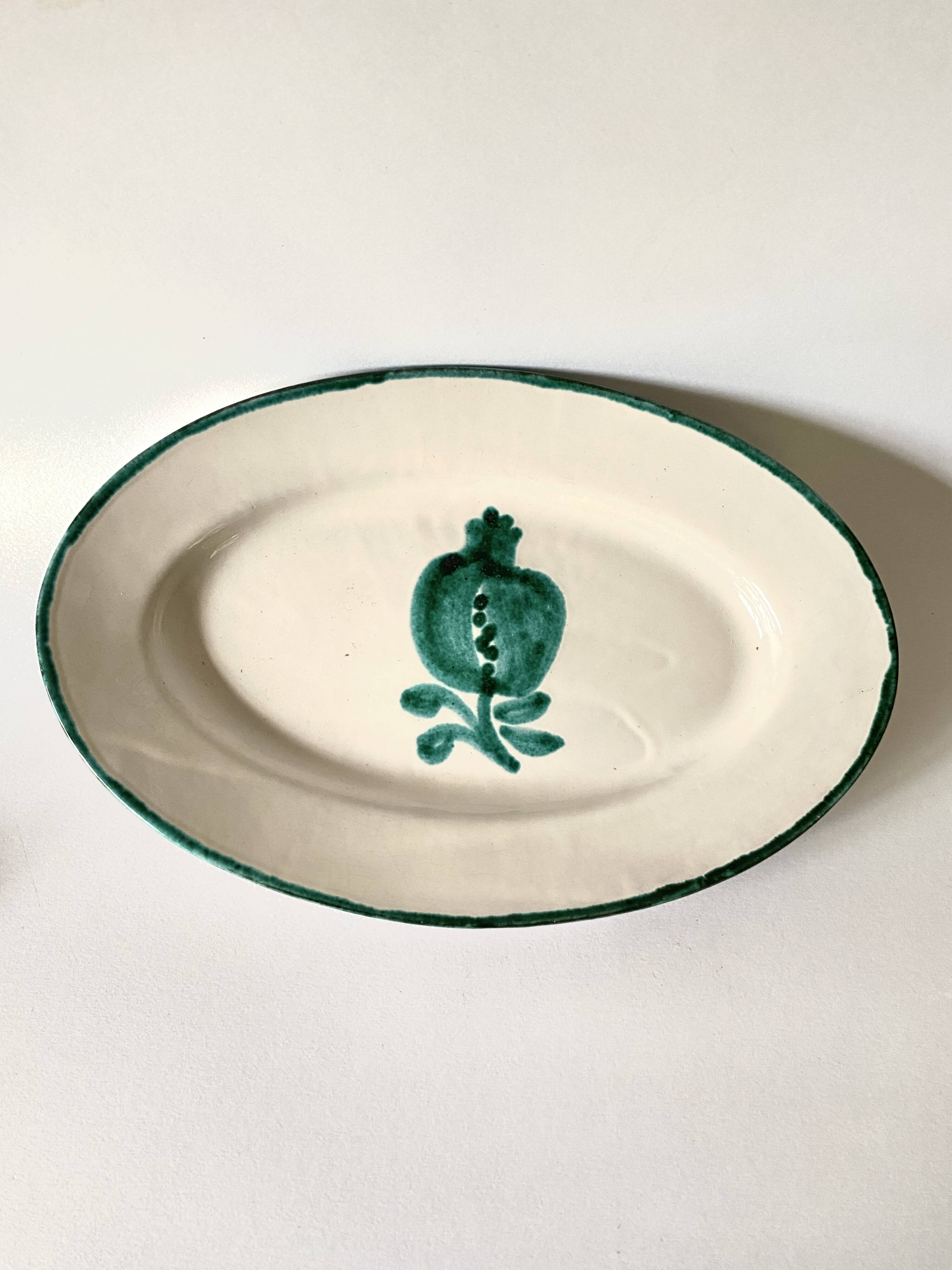 Iberian ceramic dish pomegranate