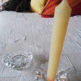 Set of two crystal candle holders in different shapes