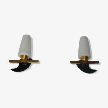 Pair of free-form wall lamps from the house arlus 1960