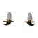 Pair of free-form wall lamps from the house arlus 1960