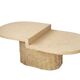 Table basse ovale en pierre mactan beige Magnussen Ponte