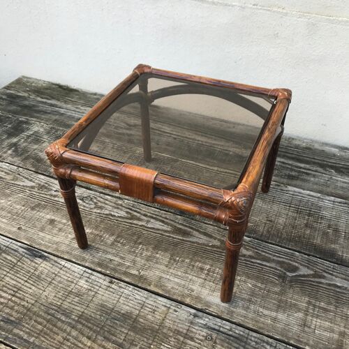 Vintage bamboo coffee table 1970