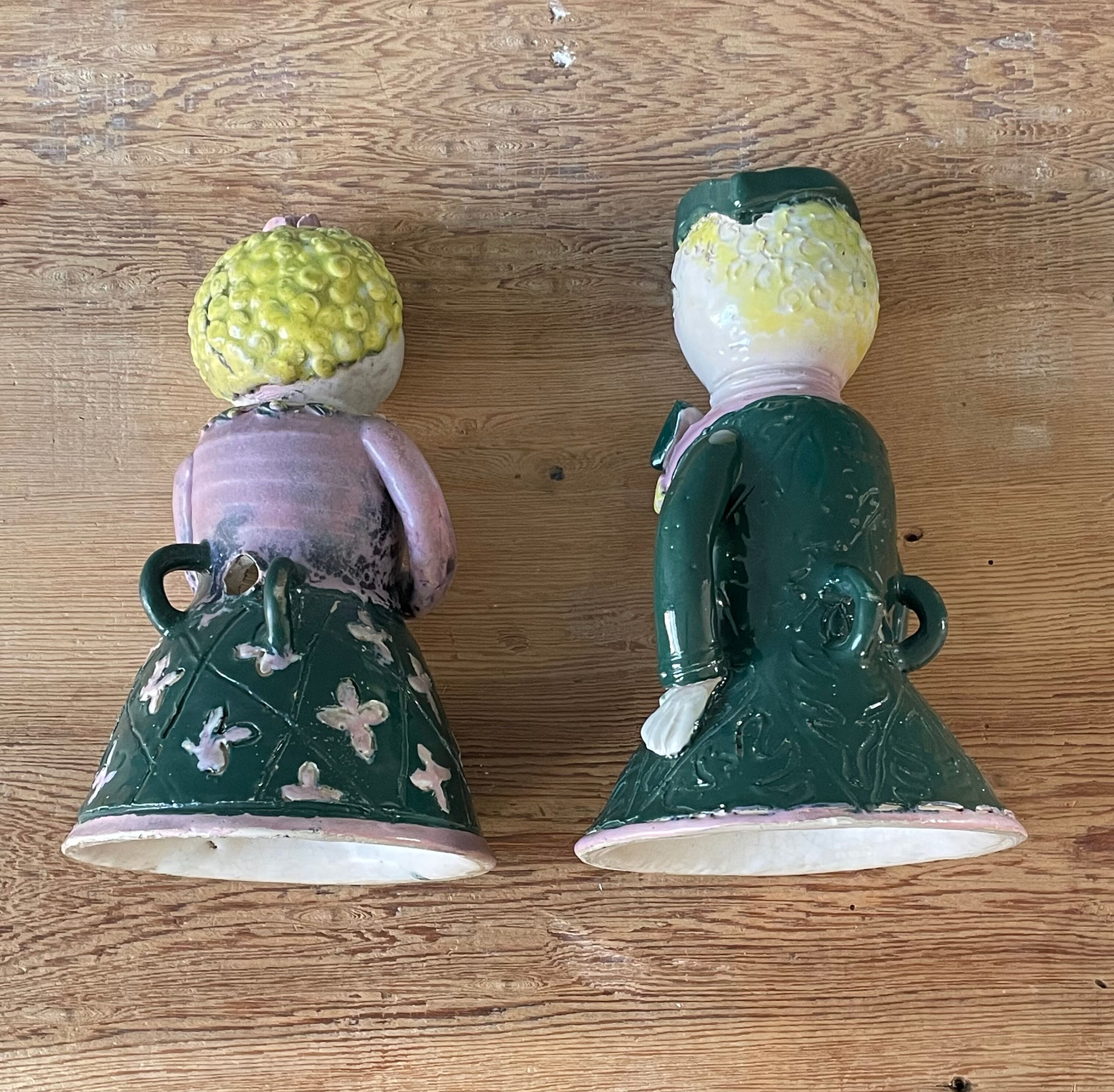 Pair of earthenware sconces signed Borderie - Szekely