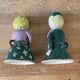 Pair of earthenware sconces signed Borderie - Szekely