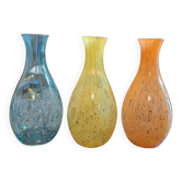 3 vases, style soliflore