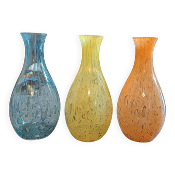 3 vases, style soliflore