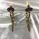 Pair of 1-light bronze wall lamp