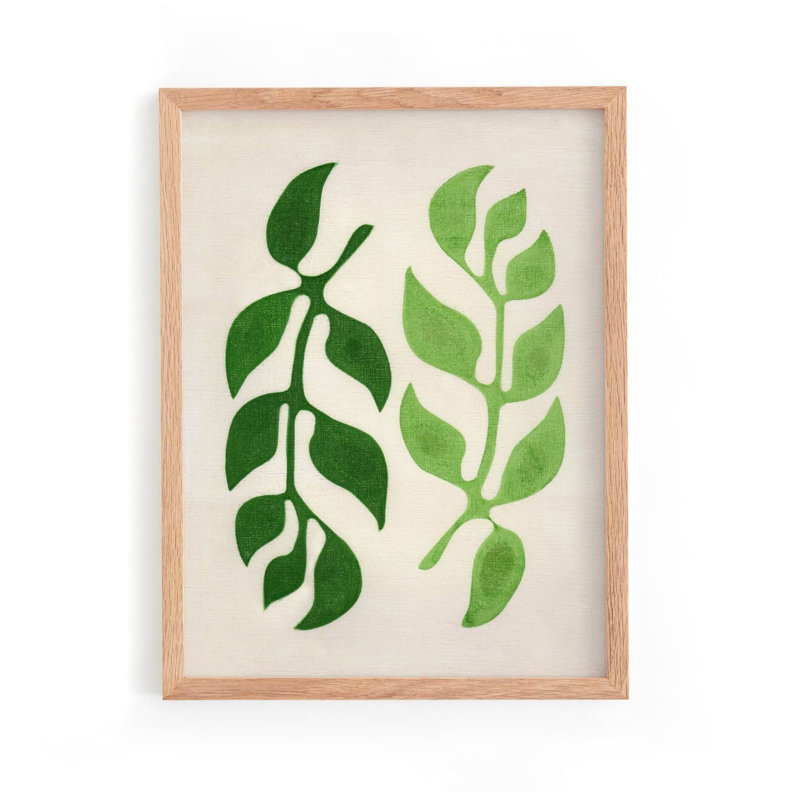 Original painting on paper -30x40cm - Leaf - M898 - signed Eawy