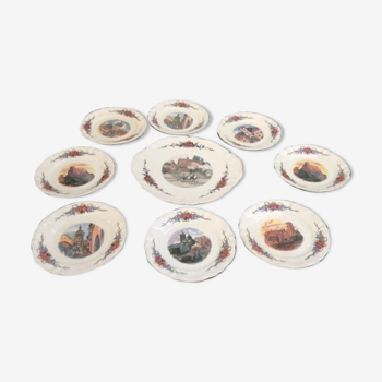 Sarreguemines porcelain cake set