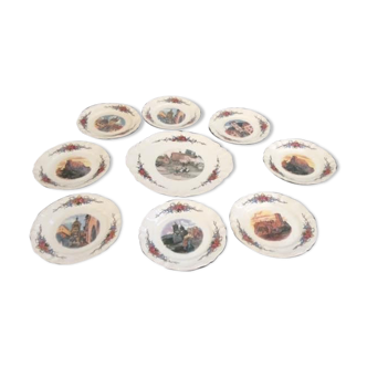 Sarreguemines porcelain cake set