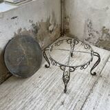 René Drouet coffee table in metal and black marble