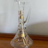 Small old enameled carafe / soliflore