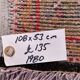 Small Vintage Turkish Rug 108x53 cm, Short Runner, Tribal, Shabby Chic