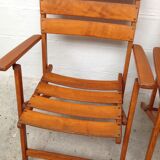 Teak folding chairs