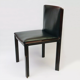 Chaise design scandinave  1960 en palissandre et cuir vintage des années 70