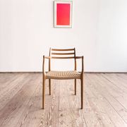 Fauteuil rare modèle 62 par Niels O. Møller en chêne, Danemark