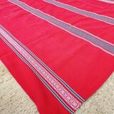 Vintage vermilion Basque tablecloth 180X130