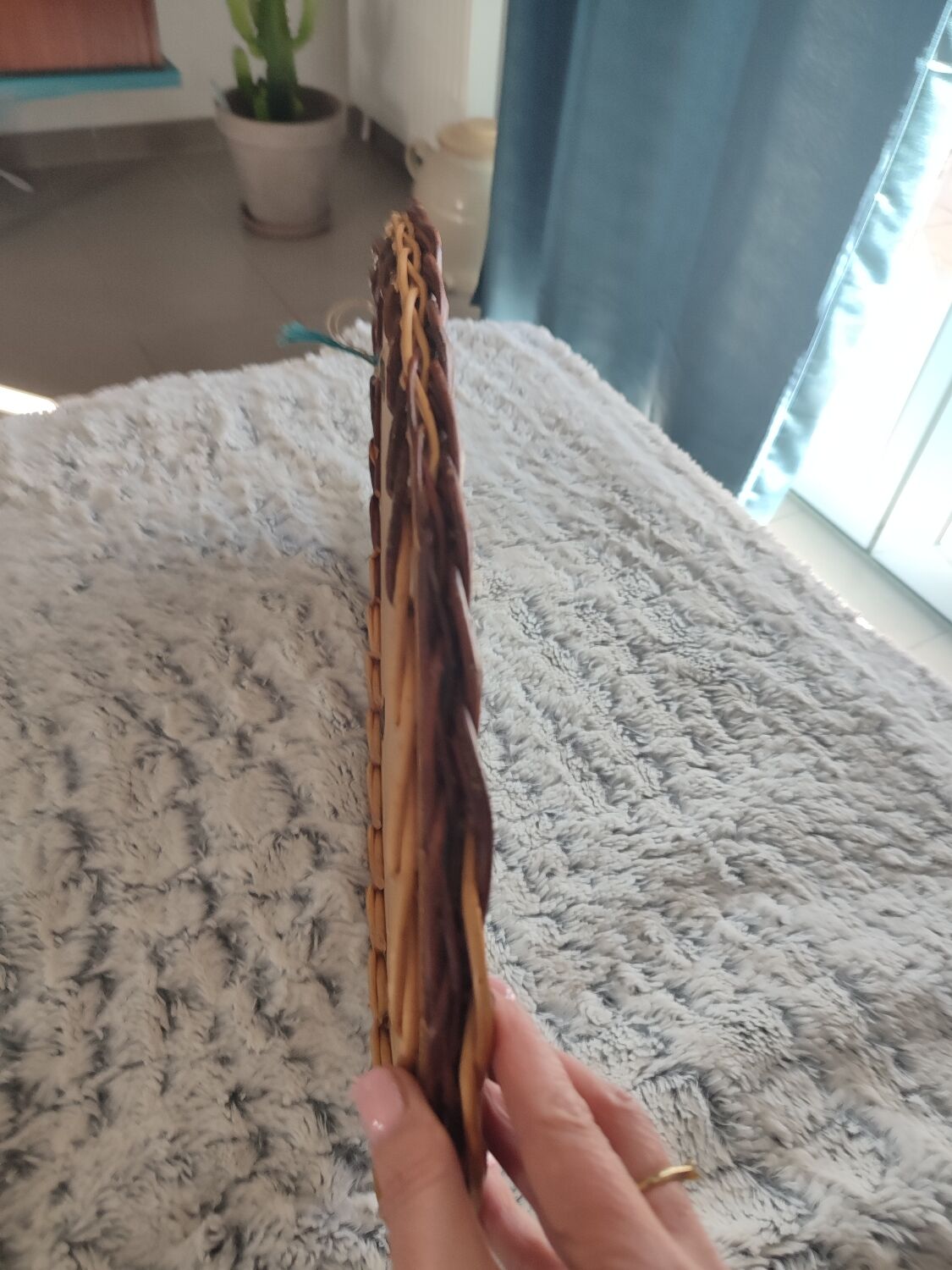 Vintage rattan mirror breuillot