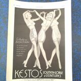 A Kestos women's fashion paper advertisement from the 1937 period magazine