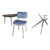 Vintage ski and chrome chair 1950