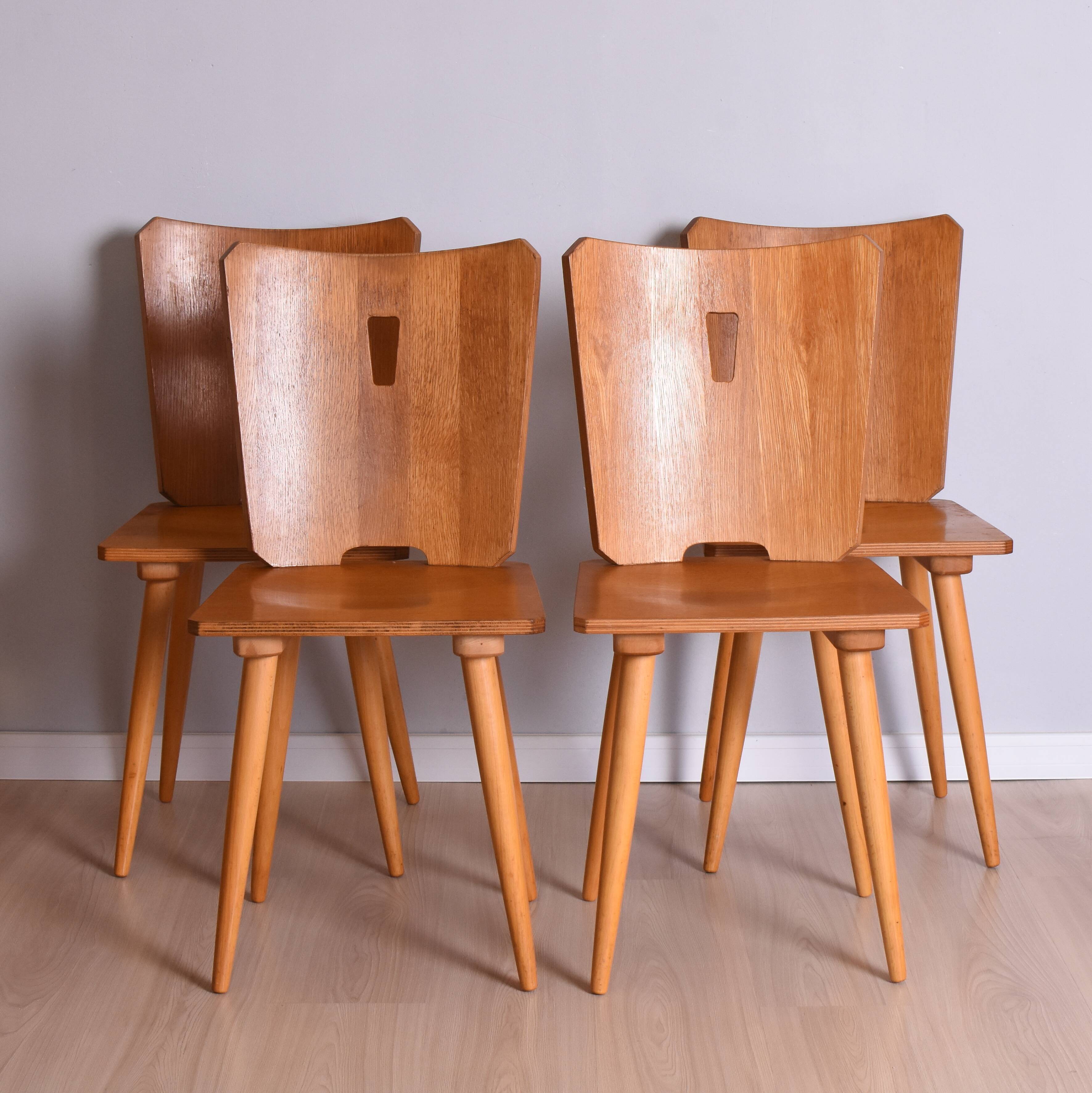 Lot de 4 chaises, Allemagne, années 1980