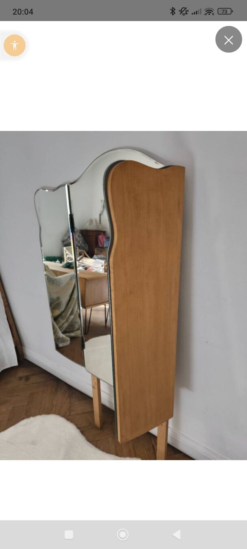 Large Triptych Mirror 1950s