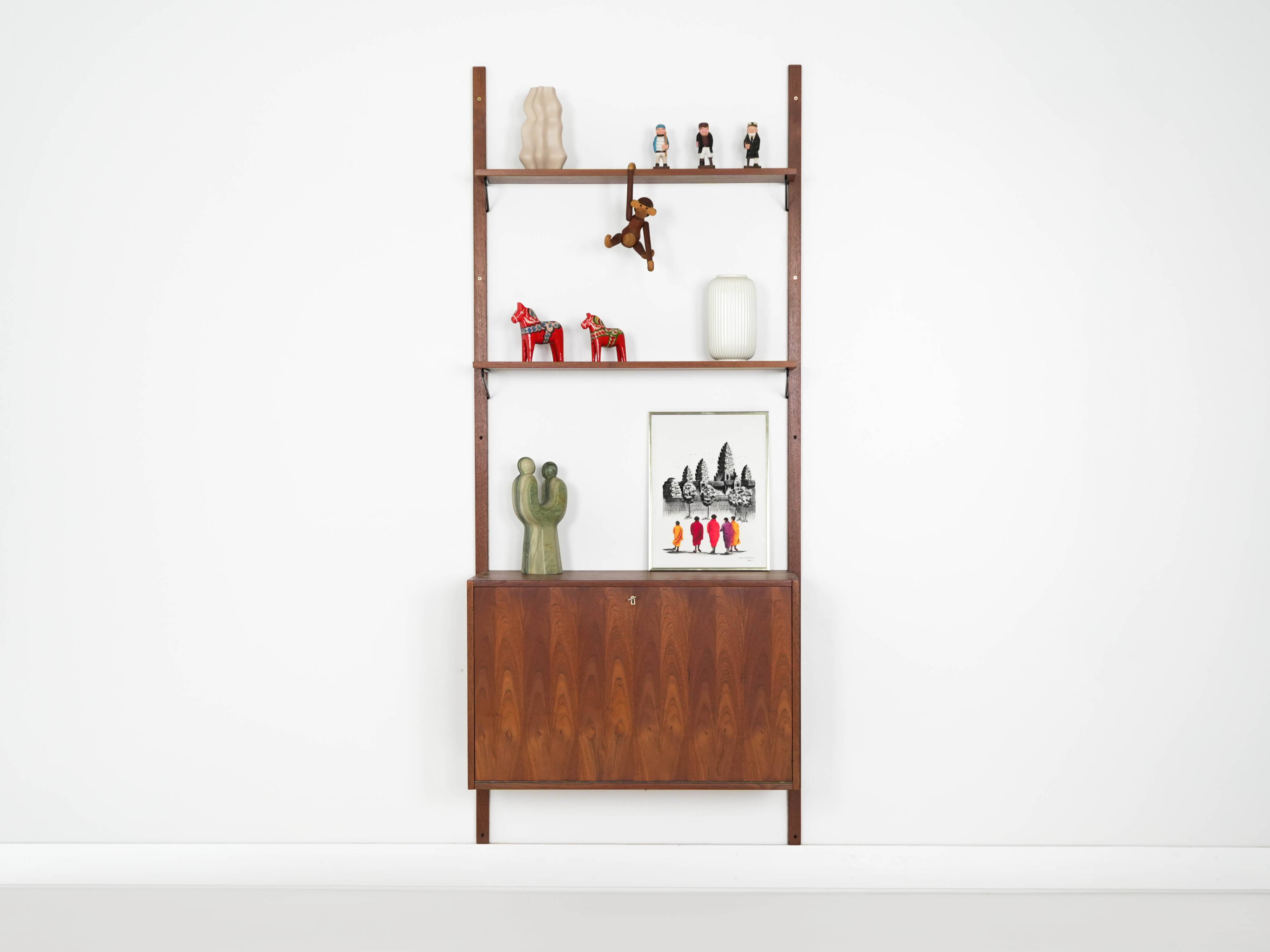 Teak shelving unit, Danish design, 1960s, made in Denmark