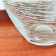 Large ribbed blown glass bottle vase - 1970s