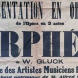 Old theater poster Opéra Orphée June 1944 Perpignan