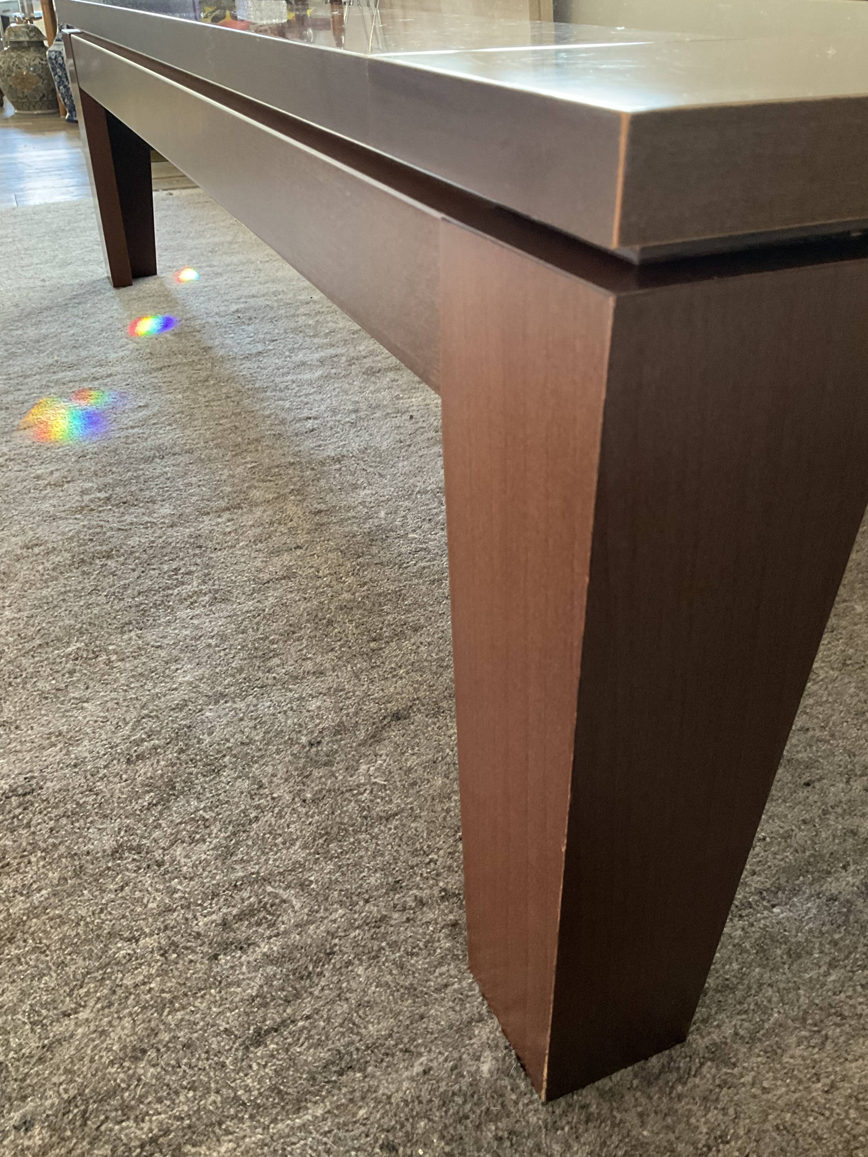 Italy coffee table in wood and glass