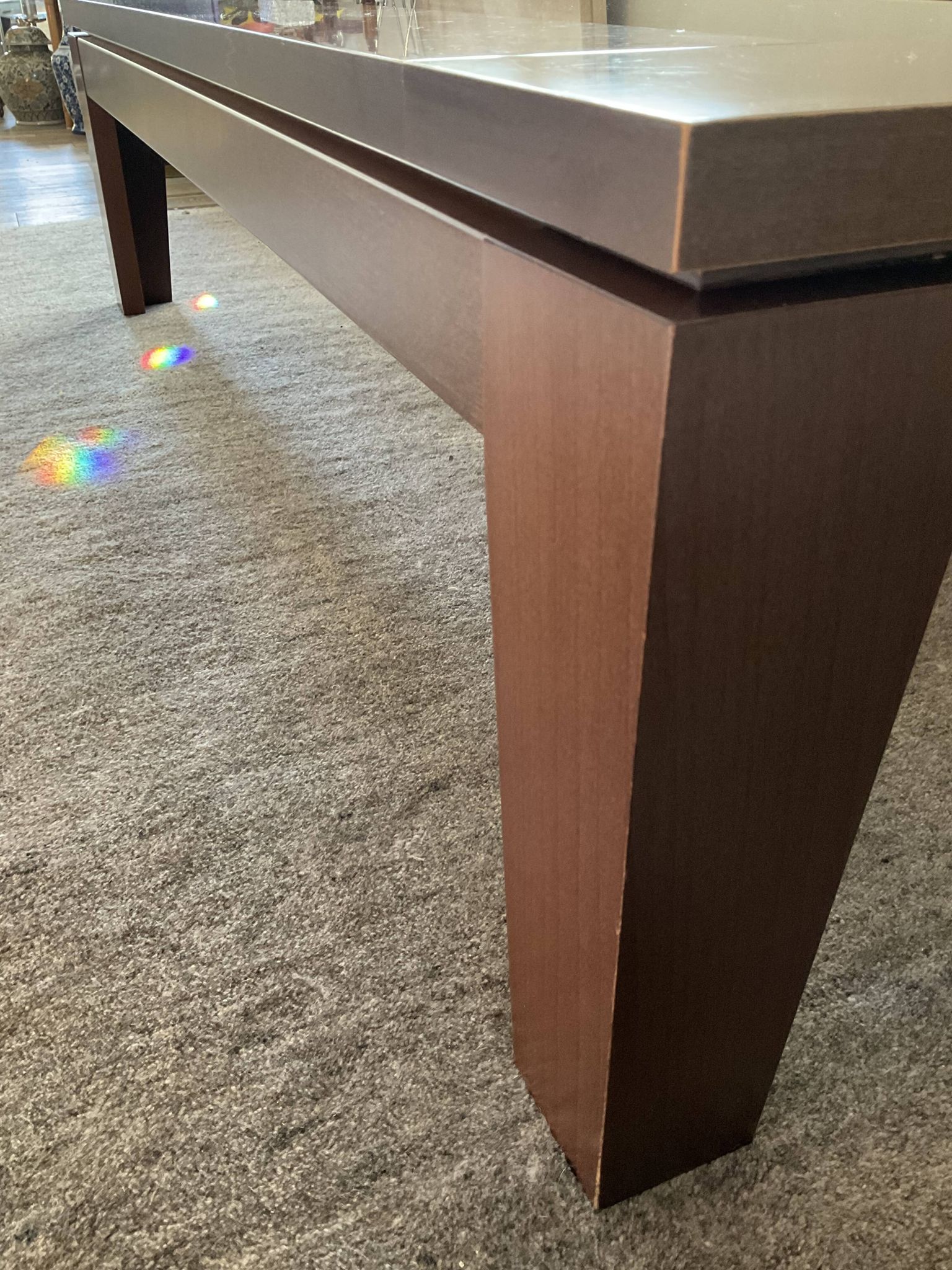 Table basse Italy en bois et verre