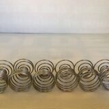 Six spiral spring egg cups