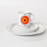 Set of 6 porcelain pieces by Thomas Rosenthal, Eclipse series, 1970s.