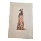 La Roche Laffitte (Born in 1943) - Watercolour drawing on silk - Birohka