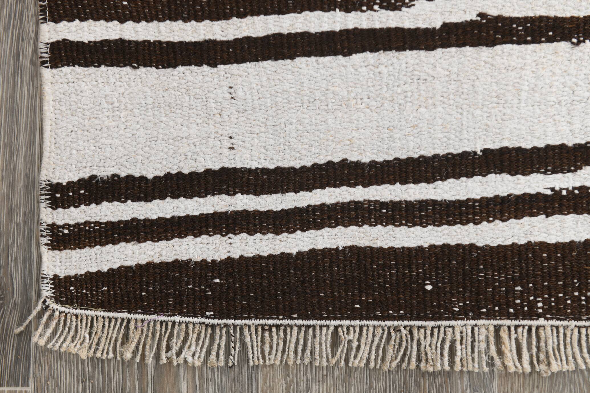 2x10 Modern Striped Turkish Kilim Runner Rug, 69x309Cm