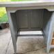 Children's desk in wood, patinated gray