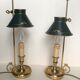 Pair of bedside hot water bottle lamps