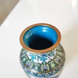 Cloisonné enamel vase