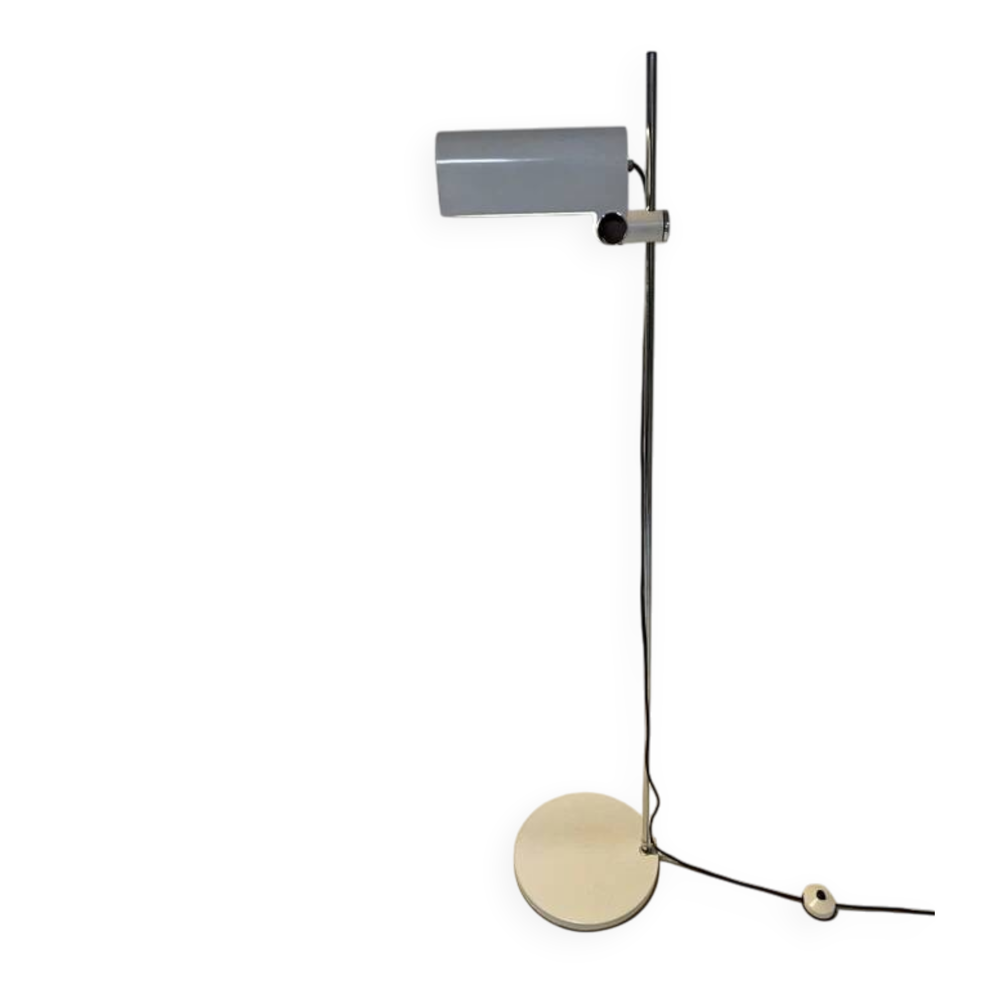 Lampadaire en métal blanc par Braun Feldweg pour Doria Leuchten, années 60