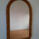 60s rope mirror attributed 38x64cm