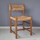 Wooden chair with rush seat and backrest, 1960s