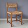 Wooden chair with rush seat and backrest, 1960s