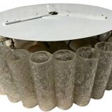Metal and glass ceiling light