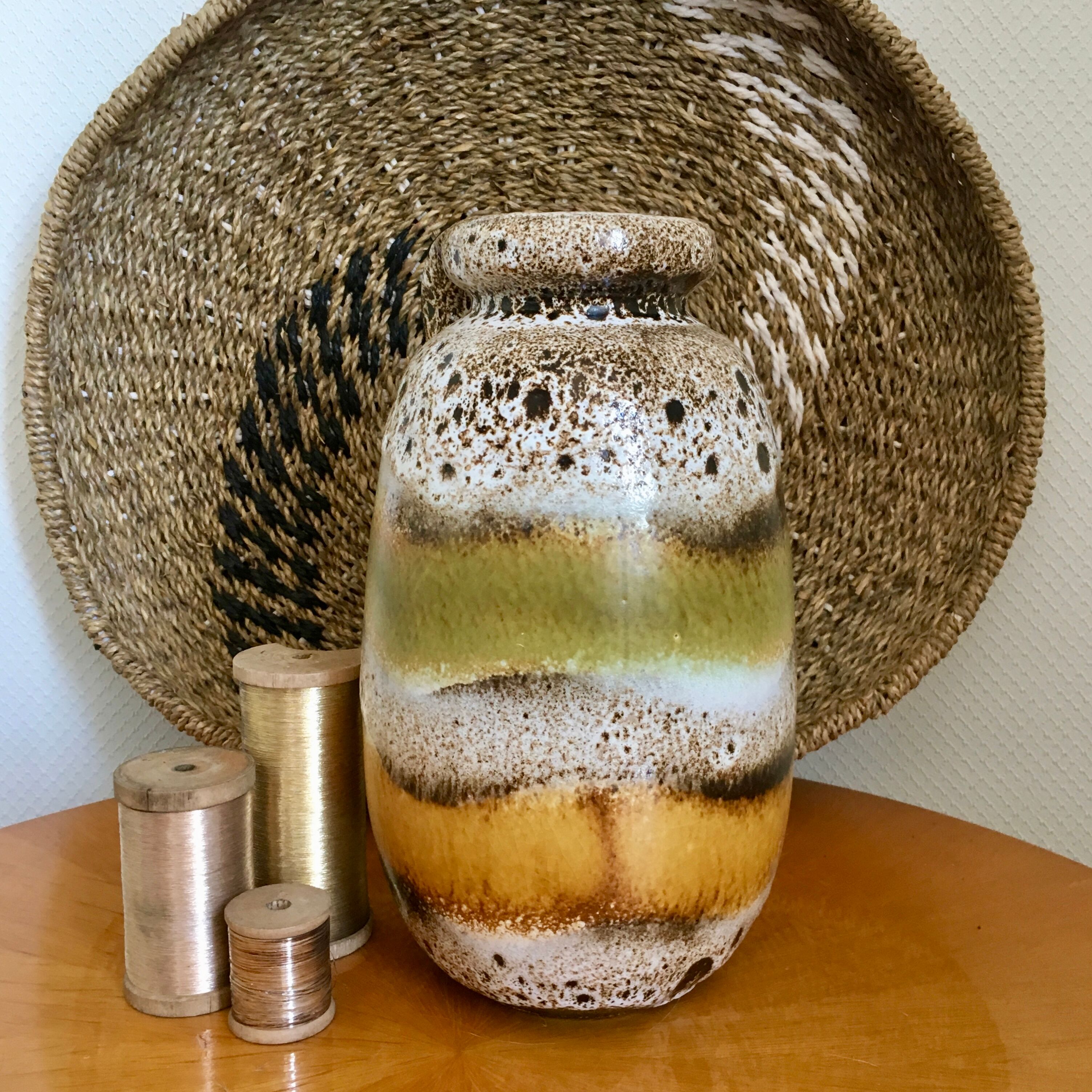 Vintage West Germany ceramic vase 1960s