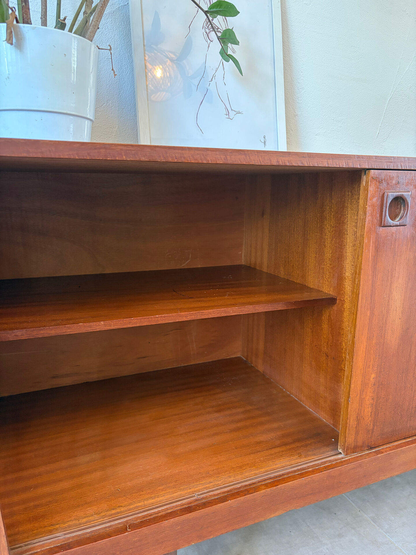 Vintage teak enfilade from the 1960s.