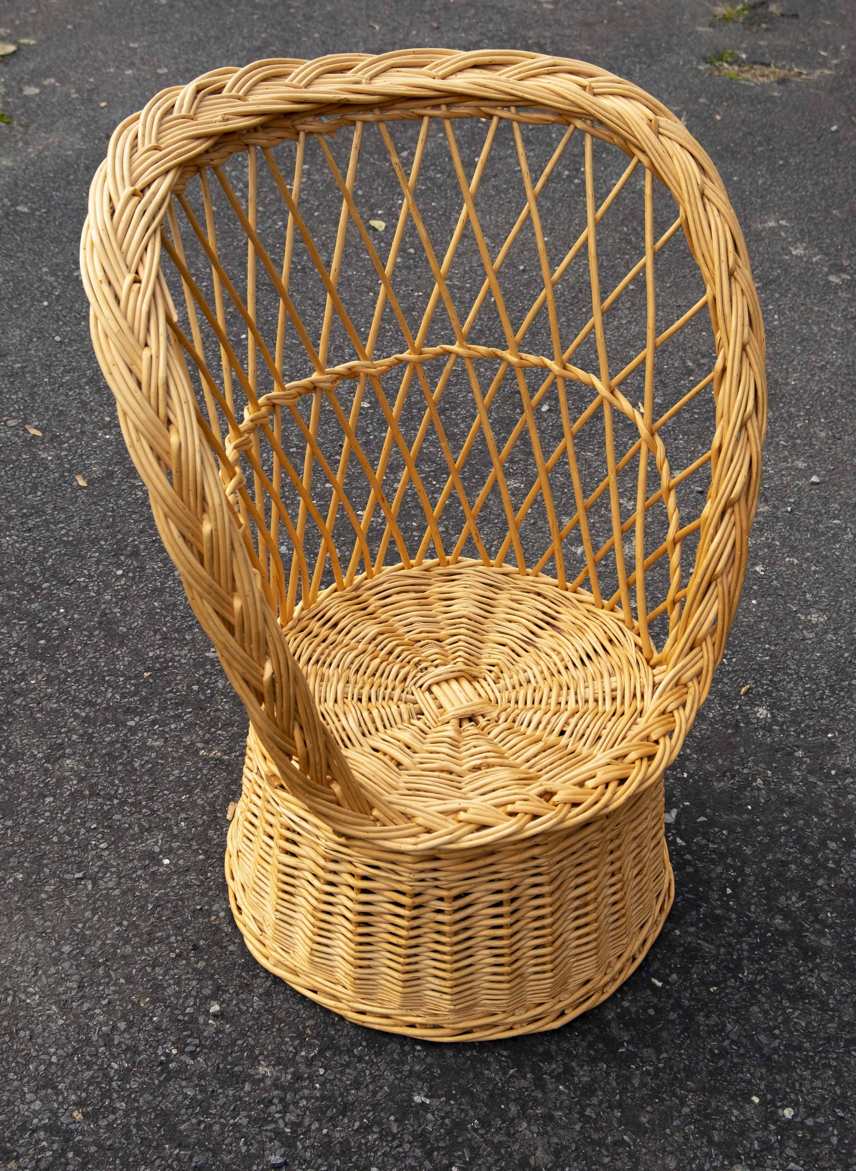 children's rattan armchair