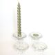 Pair of glass candlesticks