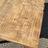 Old rustic farm table made in 1900s in oak - 1m22